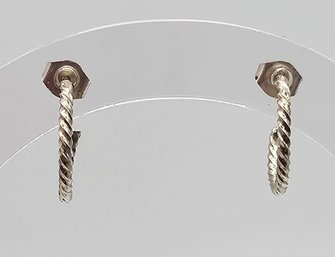 Sterling Silver Hoop Earrings 1.3 G