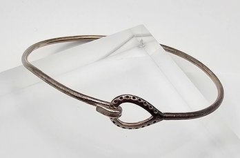 Sterling Silver Hook Bangle Bracelet 6.5 G