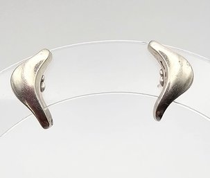 Signed Sterling Silver Earrings 2.2 G