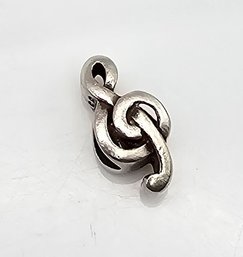 Sterling Silver Treble Cleft  Charm 2.3 G