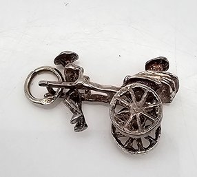 Sterling Silver Asian Carriage Charm 2.4 G