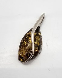 AD Amber Sterling Silver Pendant 1.5 G