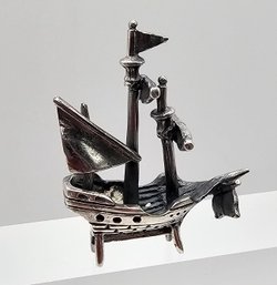 Sterling Silver Ship Boat Miniature 8.3 G