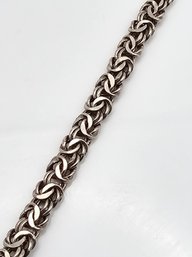 Sterling Silver Byzantine Chain Bracelet 7.4 G
