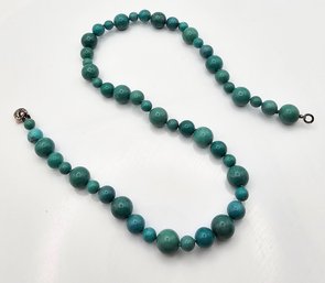 Turquoise Sterling Silver Necklace 34.8 G