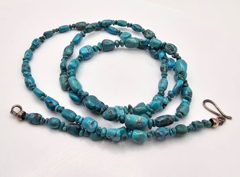 Jay King Mine Finds Turquoise Sterling Silver Necklace 41.1 G