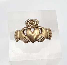 Ireland 9K Gold Clauddagh Ring Size 5.25 1.8 G