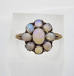 Opal 10K Gold Cocktail Ring Size 8 2.4 G