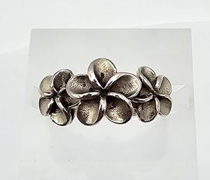 Sterling Silver Flower Ring Size 4 2.7 G