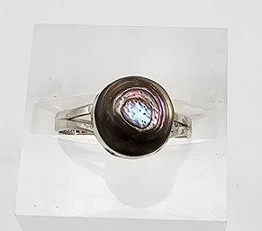 Mexico Abalone Sterling Silver Ring Size 4 1.3 G