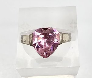 CW Pink Tourmaline Sterling Silver Cocktail Ring Size 5.5 4.6 G