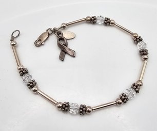 Crystal Sterling Silver Bracelet 10.2 G
