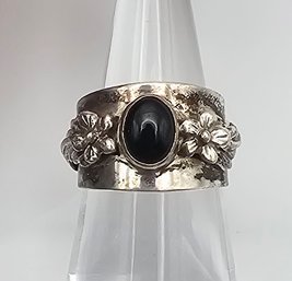 87 Onyx Sterling Silver Ring Size 6 7 G