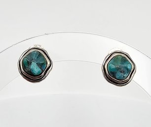 Silpada Turquoise Sterling Silver Earrings 2.6 G