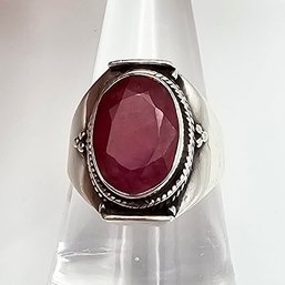 Spinel Sterling Silver Ring Size 8.5 6.3 G