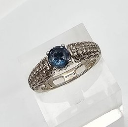 JCL Topaz Sterling Silver Cocktail Ring Size 7.75 5.5 G Approximately 1.3 TCW