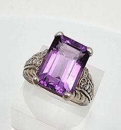 Judith Ripka Cubic Zirconia Sterling Silver Cocktail Ring Size 10.5 11.7 G