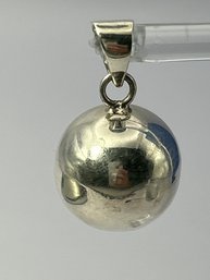Mexico Sterling Silver Sphere Pendant 9.77 G