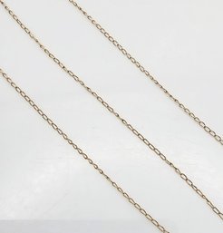 14K Gold Cable Chain Necklace 0.2 G