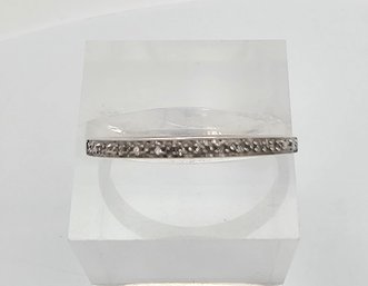 'JWBR' Diamond Sterling Silver Wedding Ring Size 8.75 1.6 G