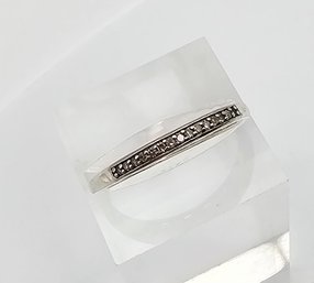 Diamond Sterling Silver Wedding Ring Size 8.5 1.6 G