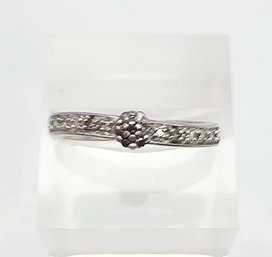 'BGE' Diamond Sterling Silver Engagement Ring Size 7 2.5 G