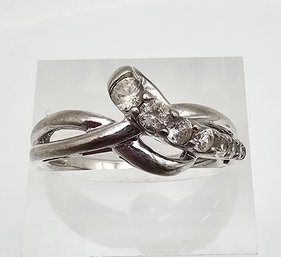'SUN' Sapphire Sterling Silver Cocktail Ring Size 6.25 3.3 G
