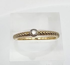 Signed Diamond Sterling Silver Cocktail Ring Size 6.75 2 G