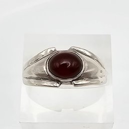 Carnelian Sterling Silver Ring Size 7.5 5.2 G