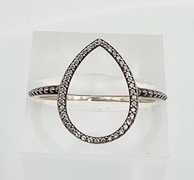 'ALE Pandora ' Rhinestone Sterling Silver Cocktail Ring Size 8.5 2.1 G