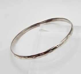 'M' Sterling Silver Bangle Bracelet 6.4 G