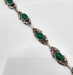 Green Sterling Silver Bracelet 11.3 G