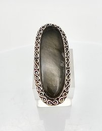 Labradorite Sterling Silver Ring Size 8 13.2 G