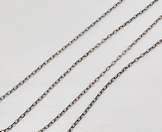 'SU' Sterling Silver Cable Chain Necklace 0.7 G