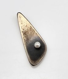 'FHB' Pear Sterling Silver Pendant 2.2 G