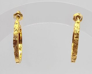14K Gold Hoop Earrings 3.1 G