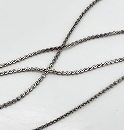 'PB' 18K White Gold S Chain Necklace 2.2 G