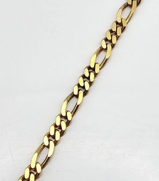 Italy Gold Over Sterling Silver Figaro Chain Bracelet 4.7 G