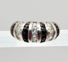 Topaz Sterling Silver Cocktail Ring Size 6 7.2 G