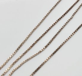 Sterling Silver Box Chain Necklace 1.7 G