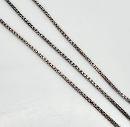 Sterling Silver Box Chain Necklace 2.7 G