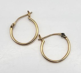 14K Gold Hoop Earrings 0.3 G