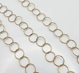 Italy Gold Over Sterling Silver Circle Chain Necklace 6.4 G
