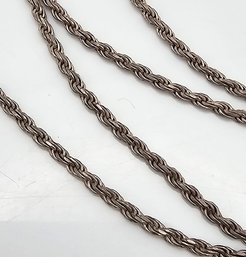 Sterling Silver Rope Chain Necklace 7.8 G