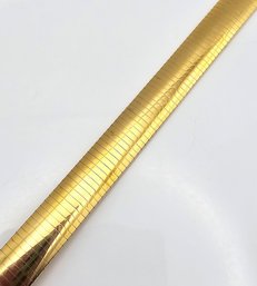 'ITAOR' Gold Over Sterling Silver Omega Chain Bracelet 21.9 G