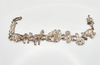 Sterling Silver Noah's Arch Bracelet 11.3 G