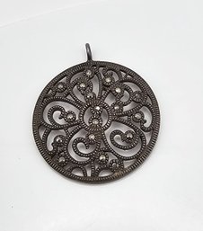 Marcasite Sterling Silver Pendant 5.9 G