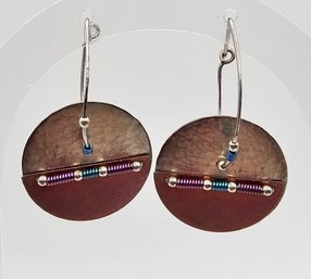 Sterling Silver Colorful Earrings 8.9 G