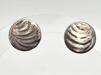 Ranel Sterling Silver Disk Earrings 3.2 G