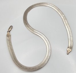Sterling Silver Flat Herringbone Necklace 23.8 G